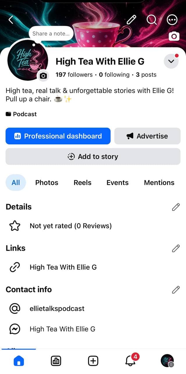 High Tea With Ellie G Facebook page profile